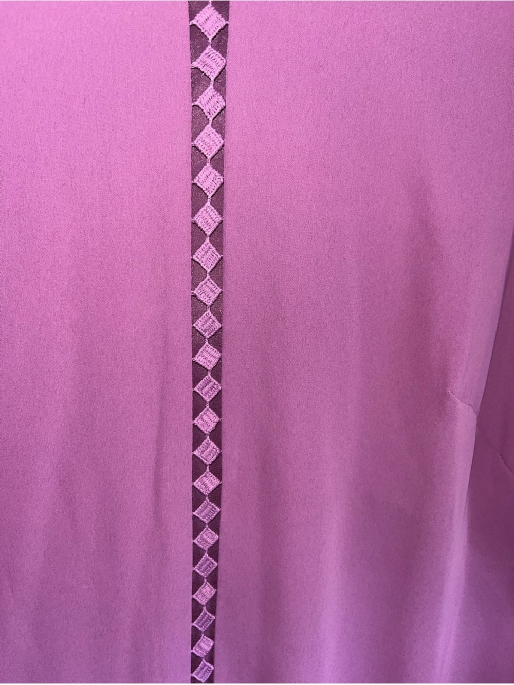 WHBM Warm Violet Bell Sleeve Shift Dress Lace Trim Purple Size 2 - Picture 8 of 10